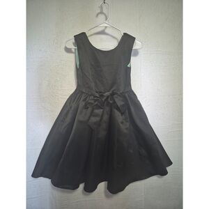 Trish Scull Girls Little Black Dress Satin Classic Basic Preppy Prom Size 10
